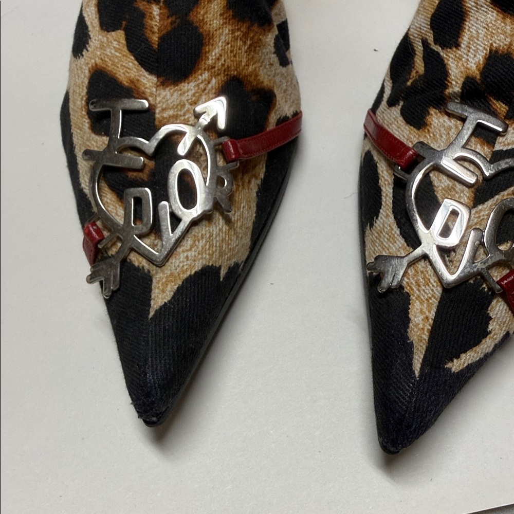 Authentic vintage Christian Dior leopard boots 38.5 john galliano - Picture 16 of 17